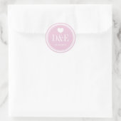 Sticker für mit Monogramm Gastgeschenk Hochzeit in (Tasche)