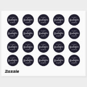 Sticker für moderne Navy Graduation Party (Blatt)
