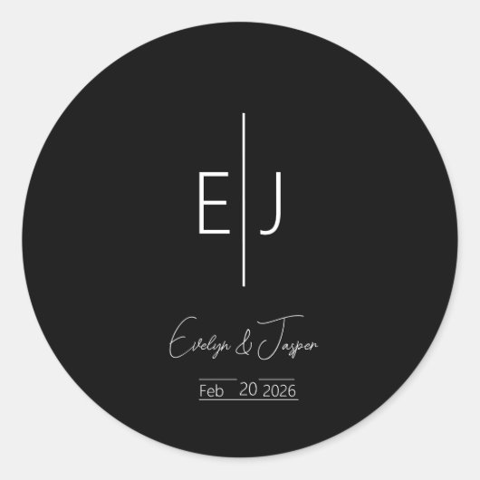 Sticker für moderne Schwarze Namen (Vorderseite)