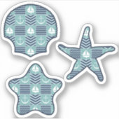 Sticker für Nautical Quilt (Vorderseite)