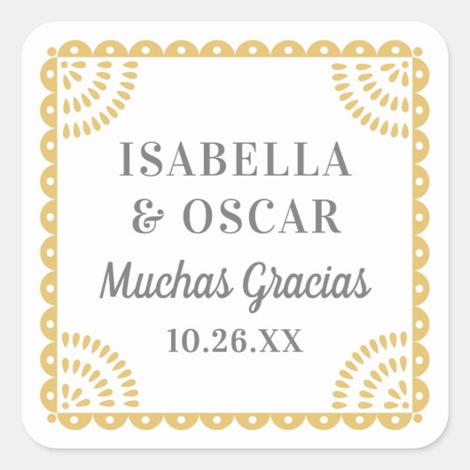 Sticker für neutrale Gastgeschenk Hochzeit (Vorderseite)