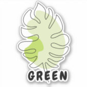 Sticker für niedlich-grüne Leaf-Liebhaber (Vorderseite)