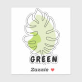 Sticker für niedlich-grüne Leaf-Liebhaber (Blatt)
