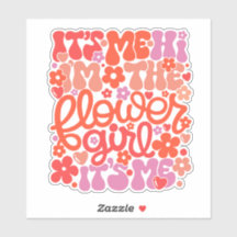 Sticker für niedliche Blumenmädchen "Hi It's Me"
