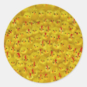 Sticker für niedliche Gelbe Osterstäbchen (Vorderseite)