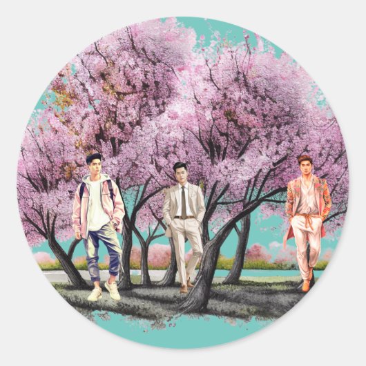 Sticker für niedliche Jungen (Vorderseite)