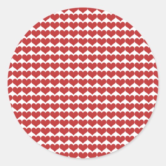 Sticker für Niedliche rote Herzen (Vorderseite)
