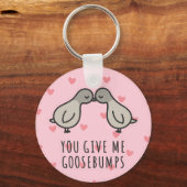 Sticker für niedliche Vogelliebhaber | Du gibst mi Schlüsselanhänger (Vorderseite)