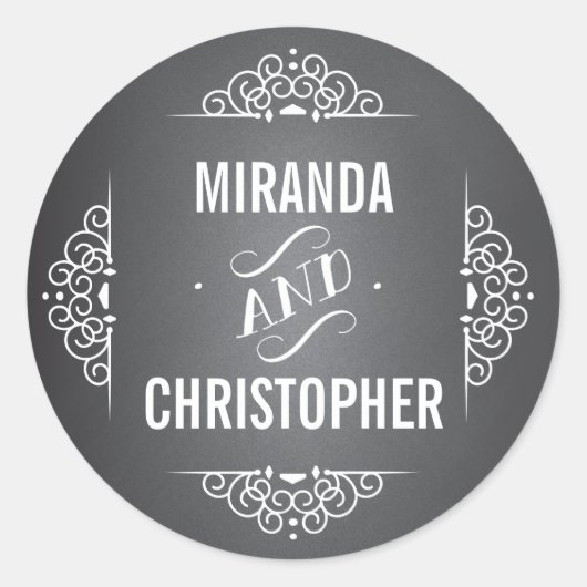 Sticker für Personalisierte Liebe Chalkboard (Vorderseite)