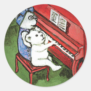 Sticker für Pianobären