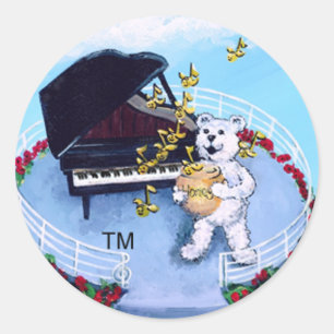 Sticker für Pianobären