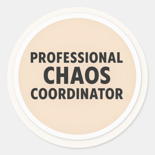 Sticker für professionellen Chaos-Koordinator (Vorderseite)