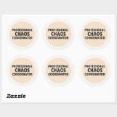 Sticker für professionellen Chaos-Koordinator (Blatt)