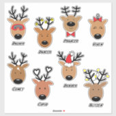 Sticker für Rentiere! (Blatt)
