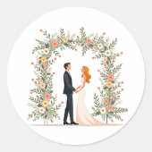 Sticker für romantische Hochzeitstage (Vorderseite)