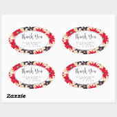 Sticker für rote und blaue florale Muster (Blatt)