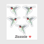 Sticker für Ruby-throated Hummingbirds (Blatt)