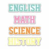 Sticker für Schulfach (Vorderseite)