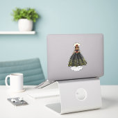 Sticker für Schwarz und Gold Quinceanera (Laptop auf Schreibtisch)