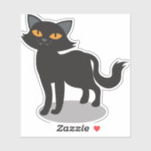 Sticker für Schwarze Katze - Spooky Vibes (Blatt)