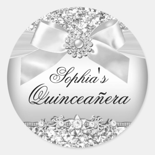 Sticker für silberne Glitzer und Juwelenbälge (Vorderseite)