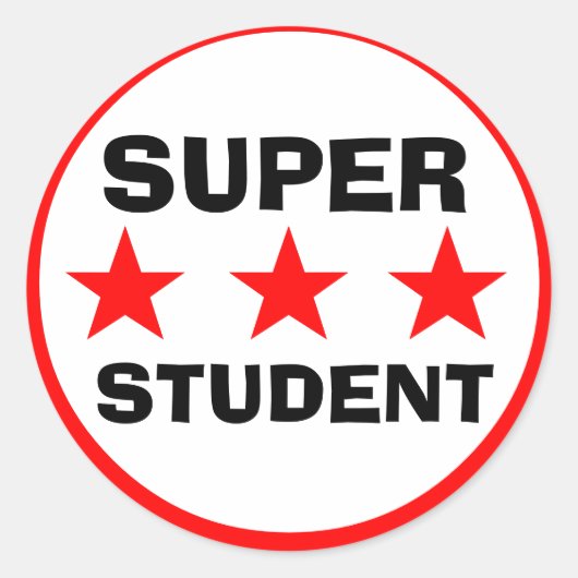 Sticker für Super Student (Vorderseite)