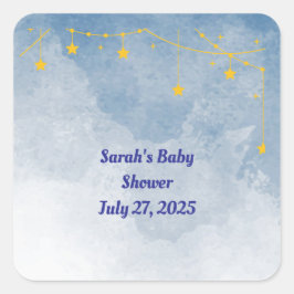 Sticker für Twin Baby Shower mit Stars