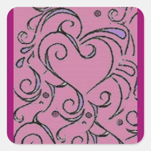 Sticker für verwickeltes Herz (Vorderseite)