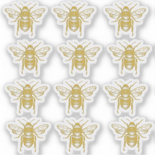 Sticker für Vintage Honigbienen (Vorderseite)