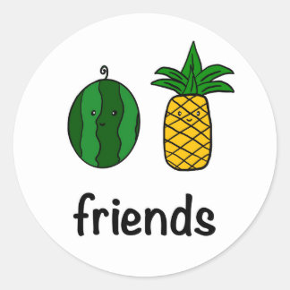 Sticker für Wassermelonen und Ananas