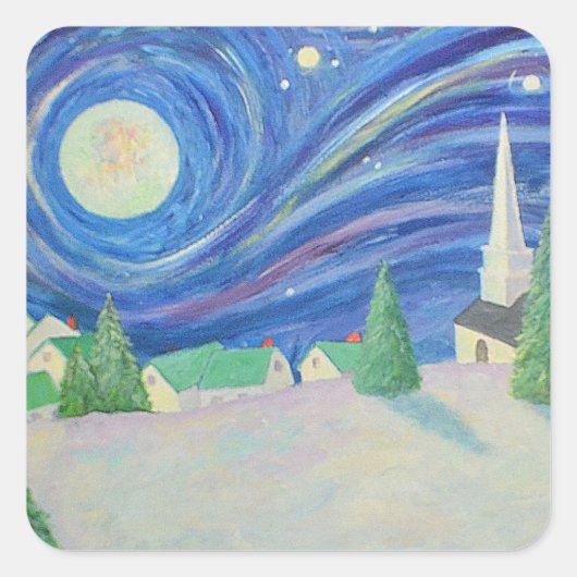 Sticker für Weihnachtsschneedorf (Vorderseite)