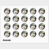Sticker für White Shasta Daises (mit Gold) (Blatt)