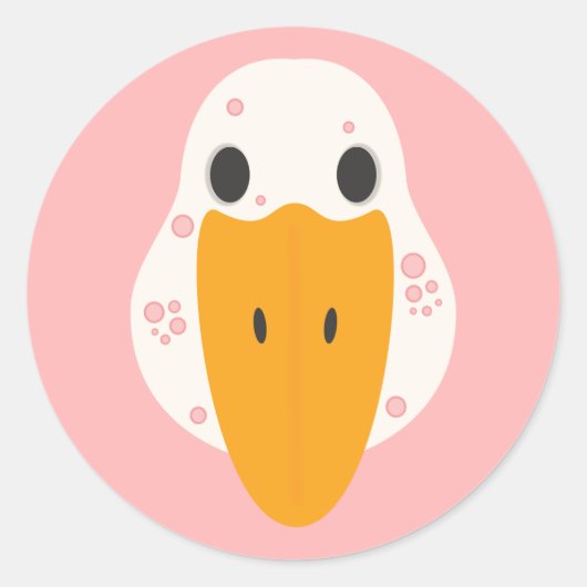Sticker Gans mit Pickeln (Vorderseite)