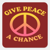 Sticker "Gib dem Frieden eine Chance" (Vorderseite)