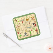 Sticker, glänzend, groß, 3 Zoll CHRISTMAS FOLART Quadratischer Aufkleber (Umschlag)