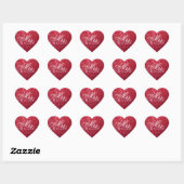 Sticker - Glitzer Heart Fab Zukünftige Frau. (Blatt)