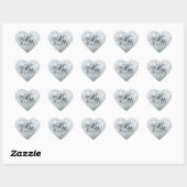 Sticker - Glitzer Heart Fab Zukünftige Frau. (Blatt)