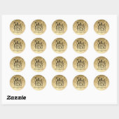 Sticker - Gold Glitzer Sie sagte ja (Blatt)