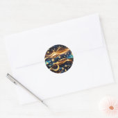 Sticker - Golden Ochre Celestial Mond Lunar Design (Umschlag)