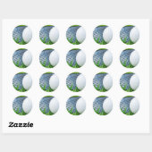 Sticker/Golfspielen Runder Aufkleber (Blatt)