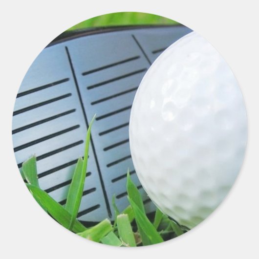 Sticker/Golfspielen Runder Aufkleber (Vorderseite)