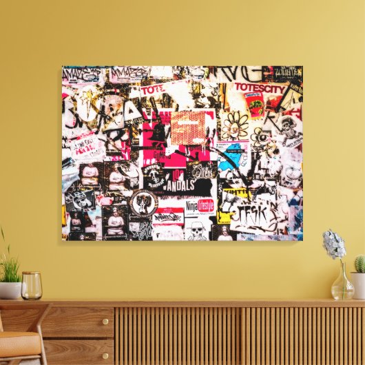 Sticker Graffiti Leinwanddruck (Insitu (Wohnzimmer))