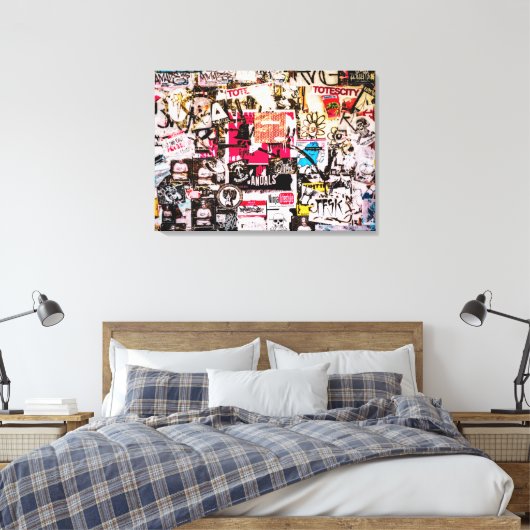Sticker Graffiti Leinwanddruck (Insitu (Schlafzimmer))