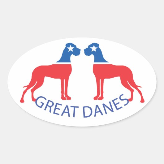 Sticker Great Danes (Vorderseite)