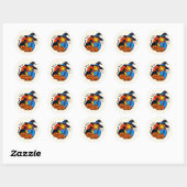 Sticker Halloween Hexe mit Katze (Blatt)