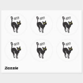 Sticker Halloween, Katze, Schwarz, Boo! (Blatt)