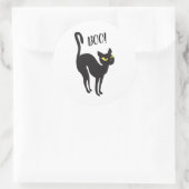 Sticker Halloween, Katze, Schwarz, Boo! (Tasche)