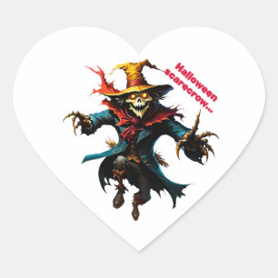 Sticker halloween scarecrow