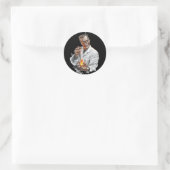 Sticker. Halloween. The Mad Scientist Runder Aufkleber (Tasche)