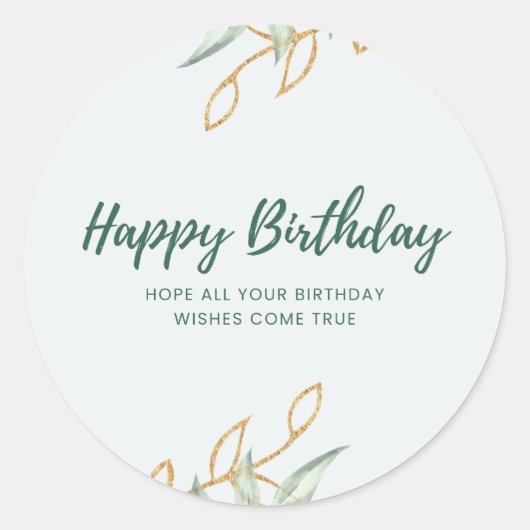 Sticker happy birthday (Vorderseite)